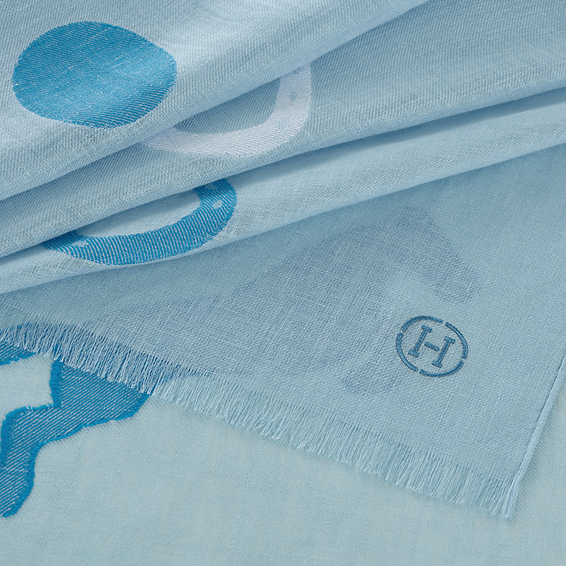 Saut Hermès scarf - Blue | Hermès Finland